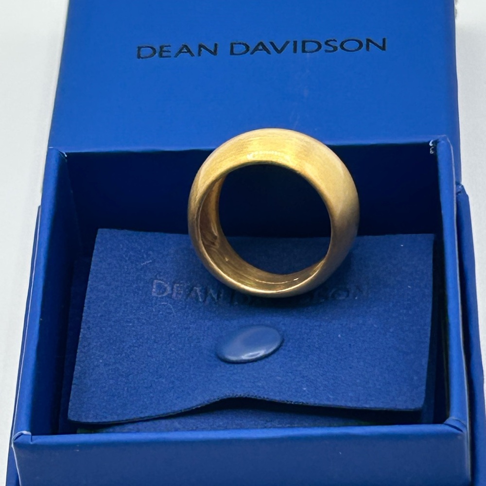 🔥🆕🔥 DEAN DAVIDSON Brushed 22K Gold Dome Statement Ring - Size 9 - Picture 5 of 6